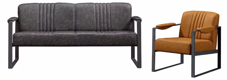 Set 2tlg Wohnzimmer Sofagarnitur 3+1 Sitzer Polster Luxus Sessel Modern Couch