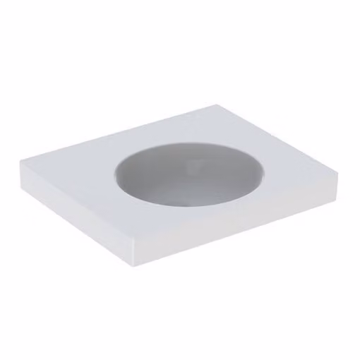 Lavabo Geberit II PRECIOSA 600 x 500 mm, con ripiano, senza foro per rubinetto, senza sfioratore bianco