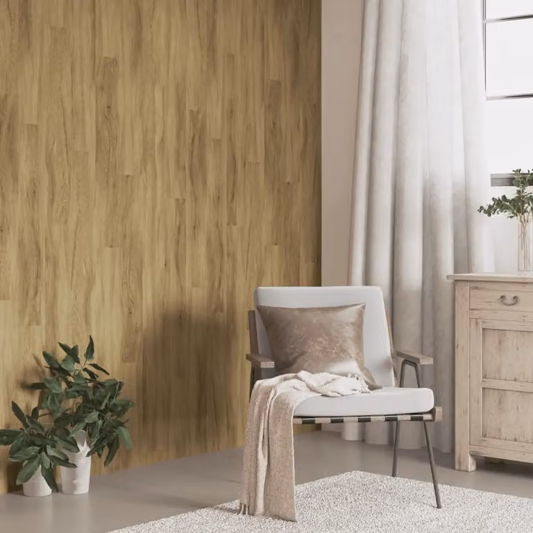 Set di 30 pannelli da parete vidaXL in PVC effetto legno, colore marrone chiaro