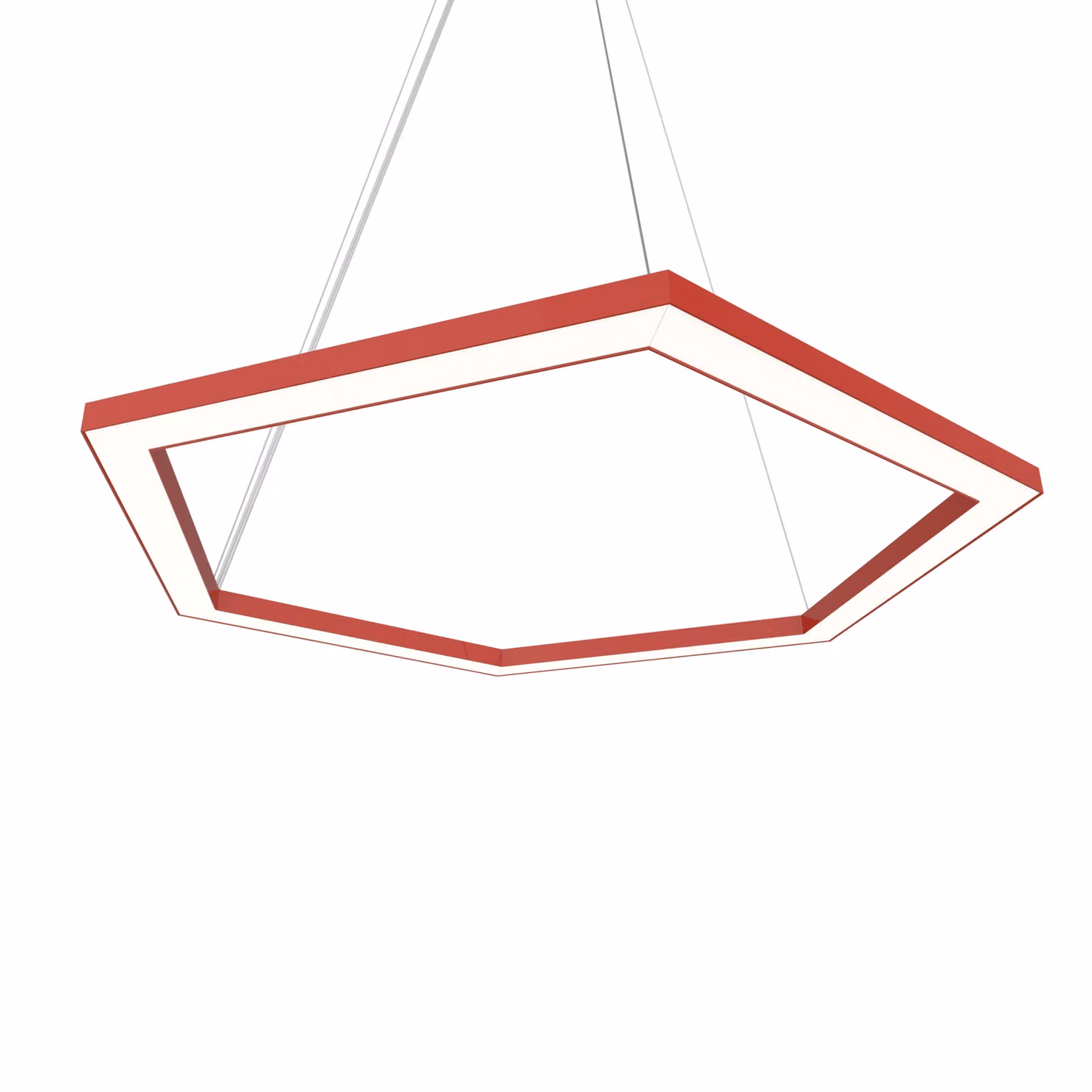 Lampada A Sospensione Esagono D60 Monocolore Lucida