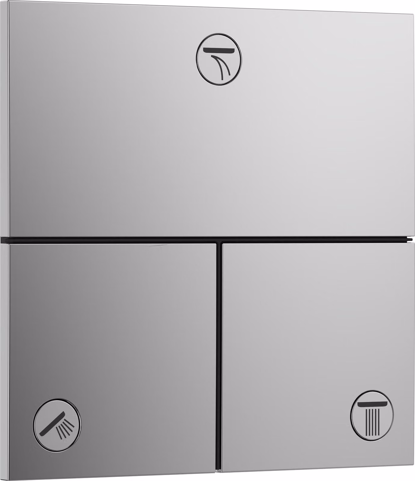 hansgrohe ShowerSelect Comfort E robinet, encastré, 3 consommateurs, rosace carrée, 15573000, 15573000
