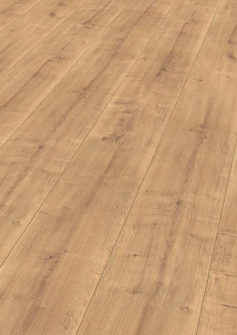 Pavimento laminato EGGER NatureSense* EL2733, finitura Hamilton, effetto legno di quercia, dimensioni 1292x327x8 mm