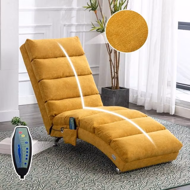 Divano Letto Relax con Vibrazione e Tasche Laterali ¨C MINIMAL ¨C Grigio