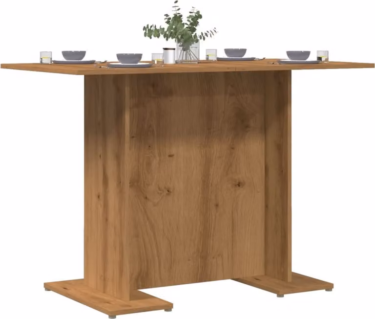 Maison Exclusive - Tavolo da pranzo in rovere artigianale 110x60x75 cm Materiale ligneo