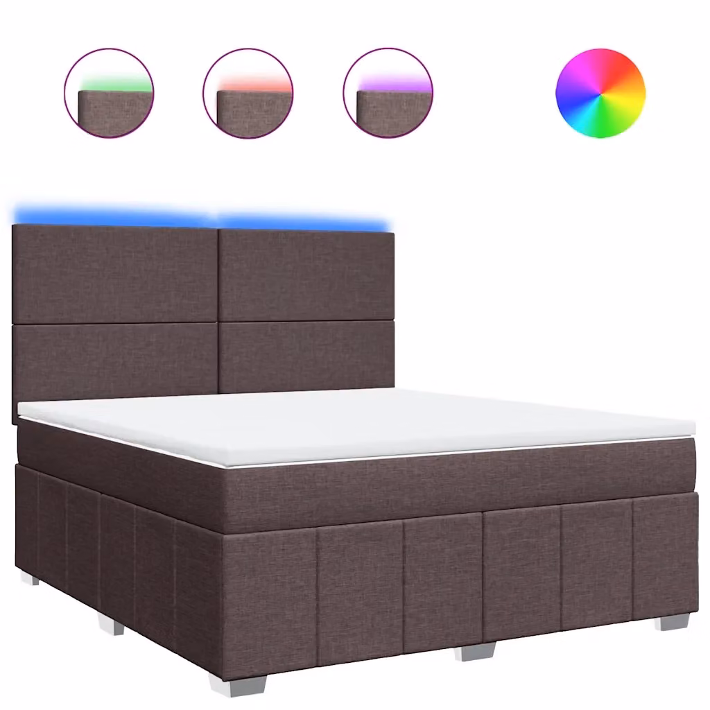 Letto Ibrido Moderno vidaXL con Materasso e Struttura in Legno di Pino, Colore Marrone e Bianco, L/P/H: 180 x 200 cm – 2