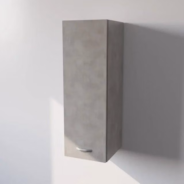 Pensile da cucina Calandrelli con anta in MDF grigio opaco H 90 x L 30 x P 33 cm
