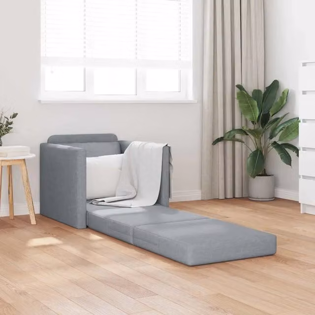 Divano letto daybed moderno vidaXL in tessuto grigio L: 74 cm, P: 77 cm, H: 81 cm