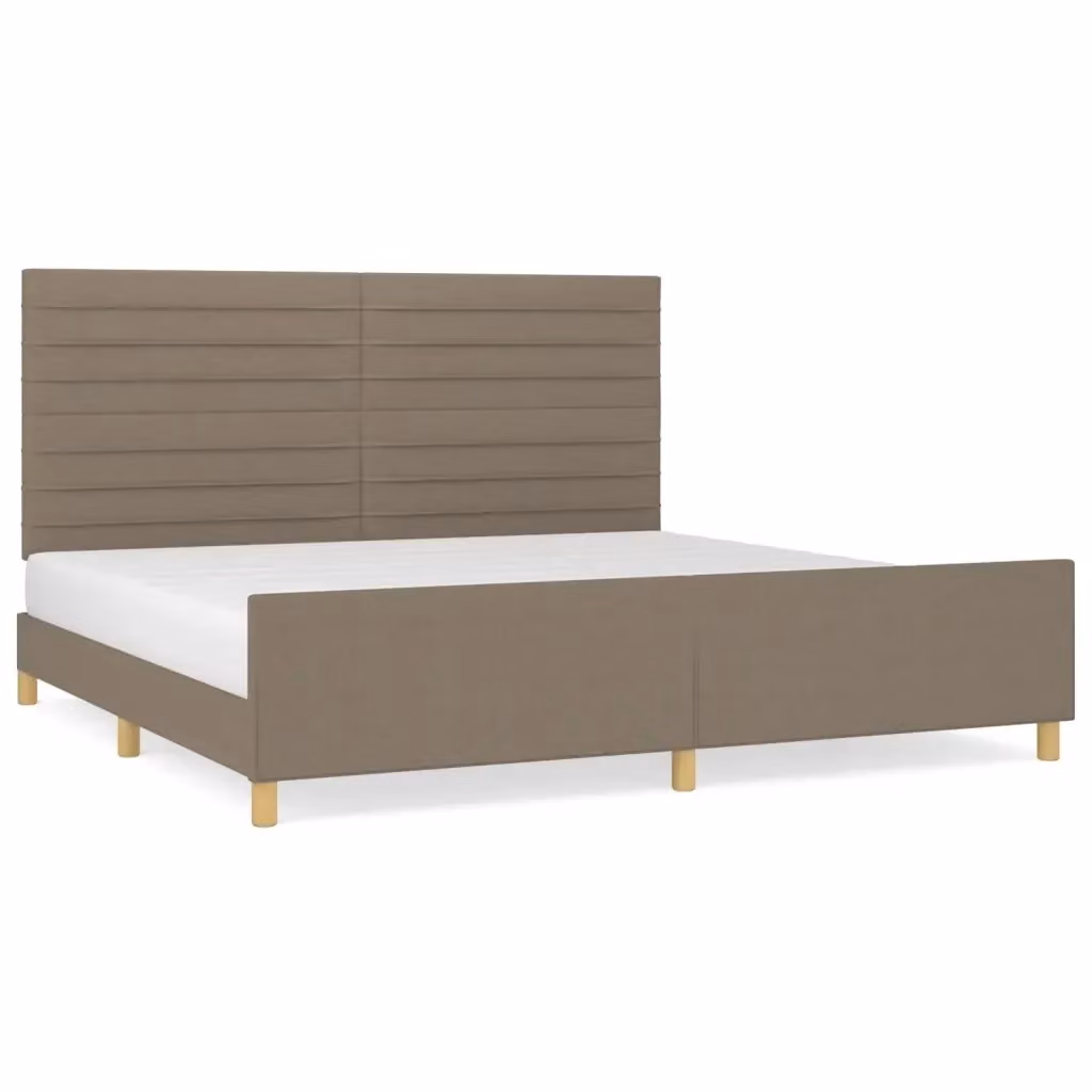 Giroletto vidaXL in tessuto color tortora senza materasso L/P/H: 200 x 200 x 206 cm – 2