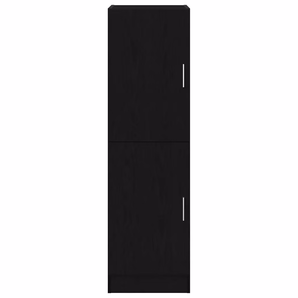 Mobile da cucina multifunzionale HELLOSHOP26 nero con ante a battente e ripiani interni in legno composito L/P/H: 38 x 41,5 x 131,5 cm – 2