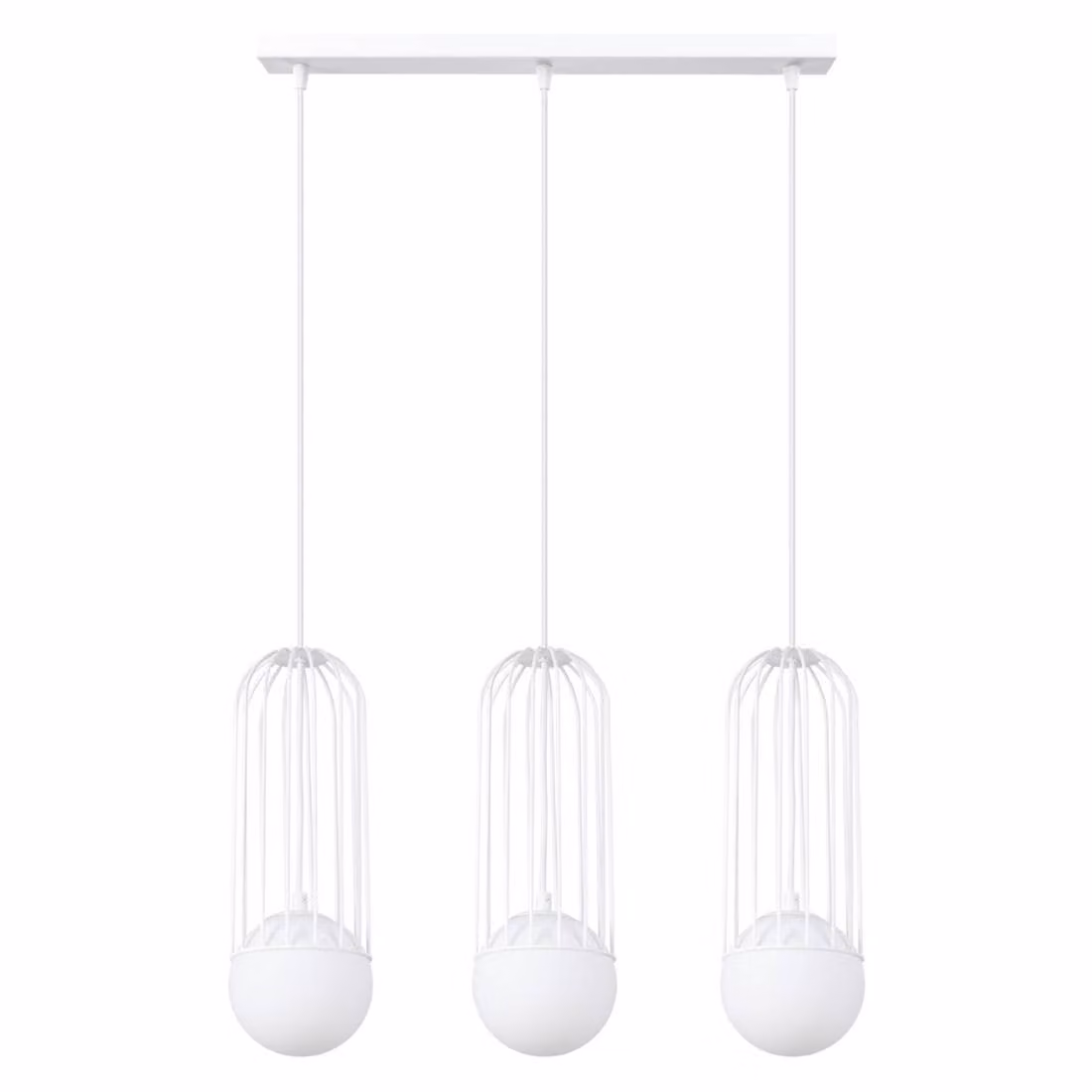 Lampada a sospensione BRINA 3L bianco 3xG9 8W acciaio 115x12x54cm Sollux Lighting
