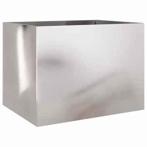 Helloshop26 Fioriera con letto rialzato per piante, fiori, terrazzo, giardino, argento, 62 x 47 x 46 cm, in acciaio inossidabile, argento 02_0038079