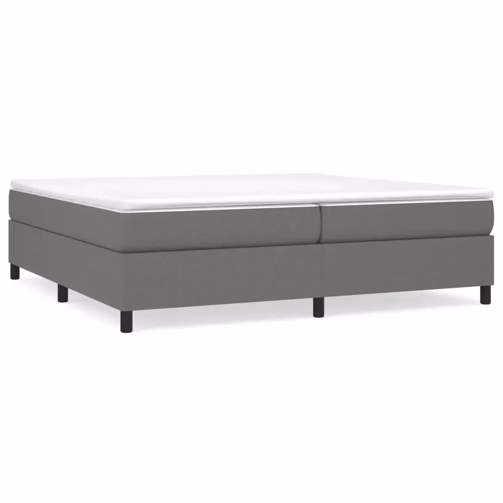 Letto Ibrido con Giroletto a Molle e Materasso vidaXL Grigio e Bianco L/P/H: 200 x 200 x 35 cm – 2