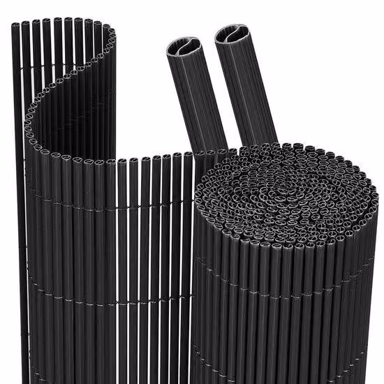 Schermo per la privacy in PVC, dimensioni 0,8 x 5 metri, ideale per giardino e terrazza, resistente al vento e alle intemperie, con protezione UV, colore antracite