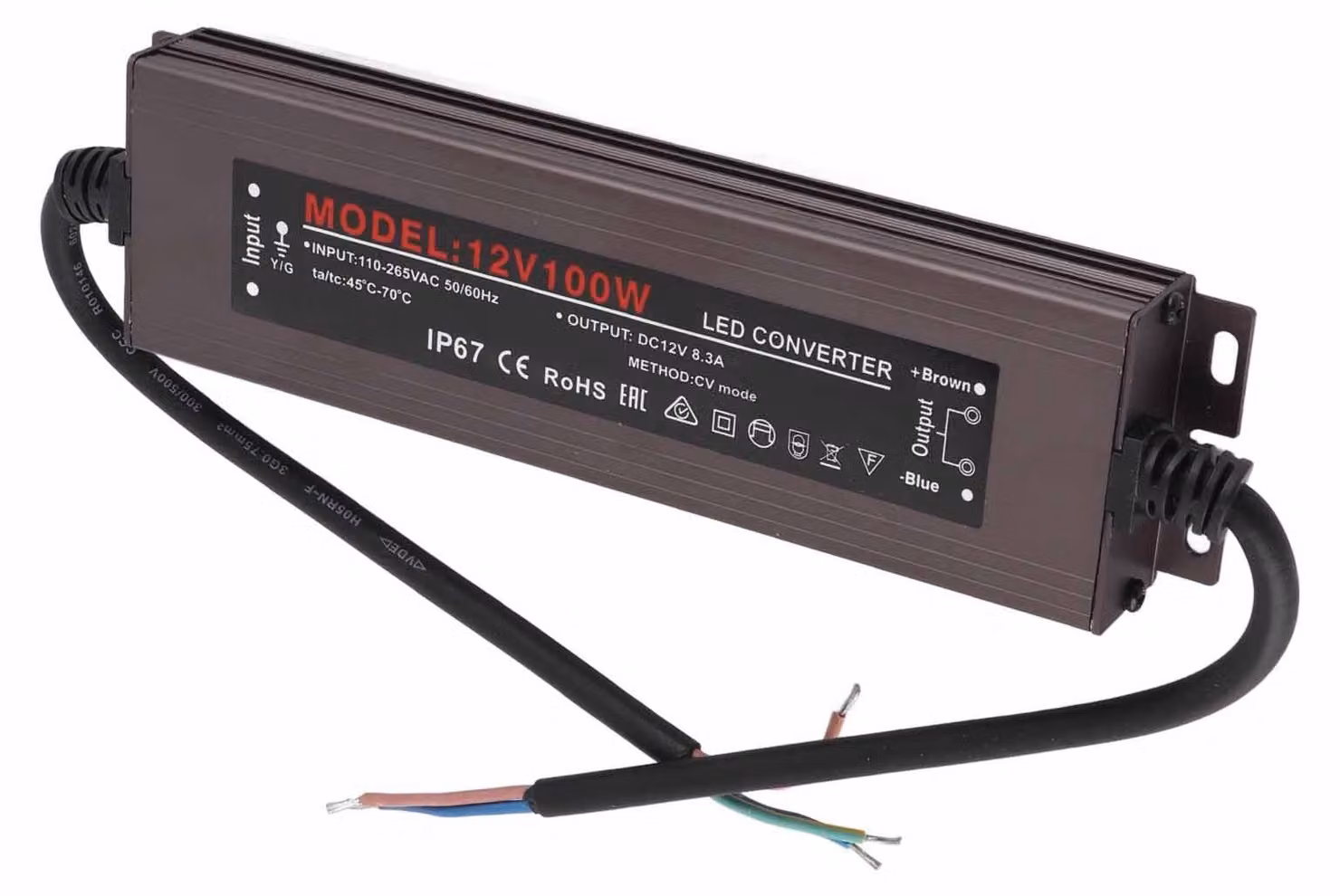 100W Ultra sottile resistente all'acqua trasformatore di alimentazione adattatore LED Driver AC110?250