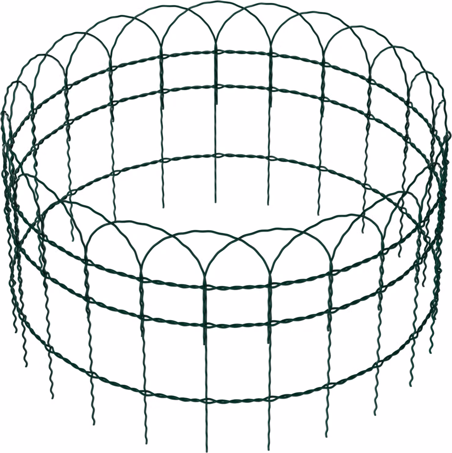 Recinzione da giardino Wiltec 0,65 x 25 m verde, recinzione in rete metallica in acciaio rivestita in PVC, recinzione in filo metallico con maglia 9 x 15 cm, recinzione per giardino, recinzione in rete di facile montaggio