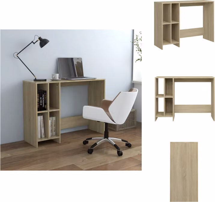vidaXL Scrivania per computer in rovere Sonoma 102,5x35x75 cm in legno - Scrivanie