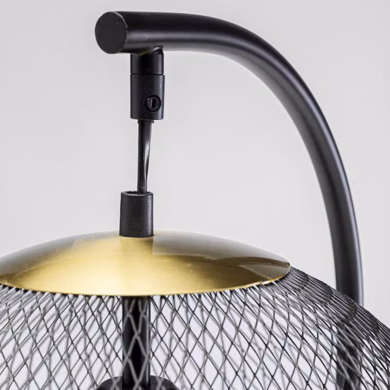 KARE Lampada da tavolo di design Grato, Nero, Soggiorno / Sala da pranzo, Metallo, Design, Lampada da tavolo