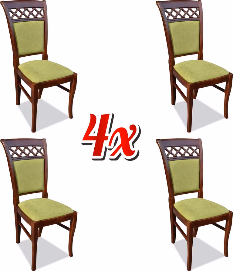 Gruppe Textil Esszimmer Restaurant Design Stuhl 4x Stühle Set Sessel