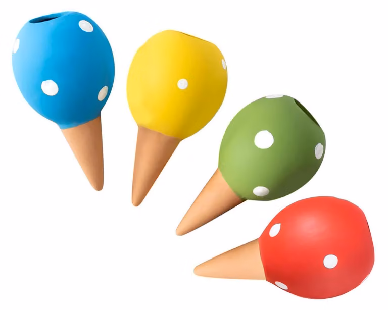 Spike autoirriganti in terracotta, set da 4