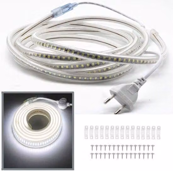 Striscia LED da 20 m, bianco freddo - 2835 SMD, 144 LED/m, striscia luminosa, IP65, impermeabile