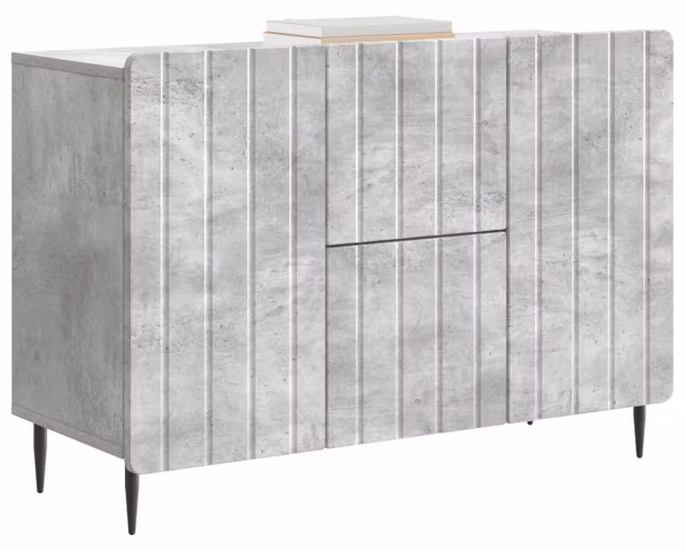 Credenza Grigio Cemento 89 x 34,5 x 62 cm Legno ingegnerizzato