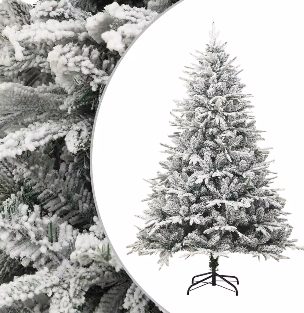 Maison Exclusive - Albero di Natale artificiale, verde, innevato, 240 cm, in PVC e PE