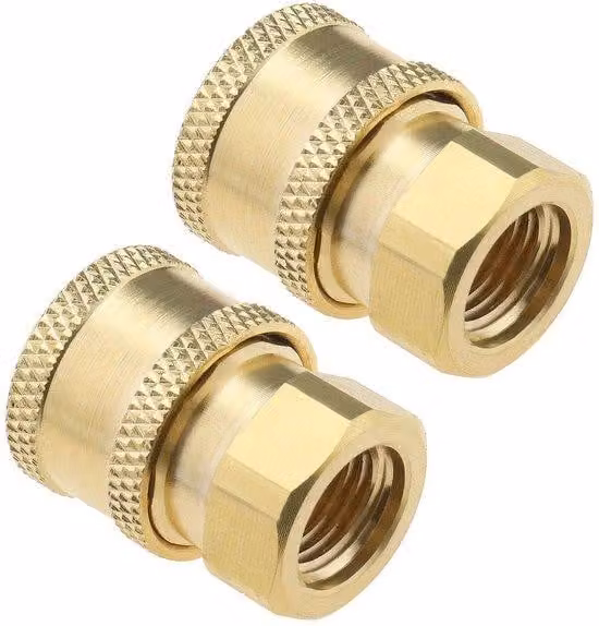 Kit universale per raccordi rapidi per impianti idraulici - 2 pezzi - Realizzato in metallo resistente