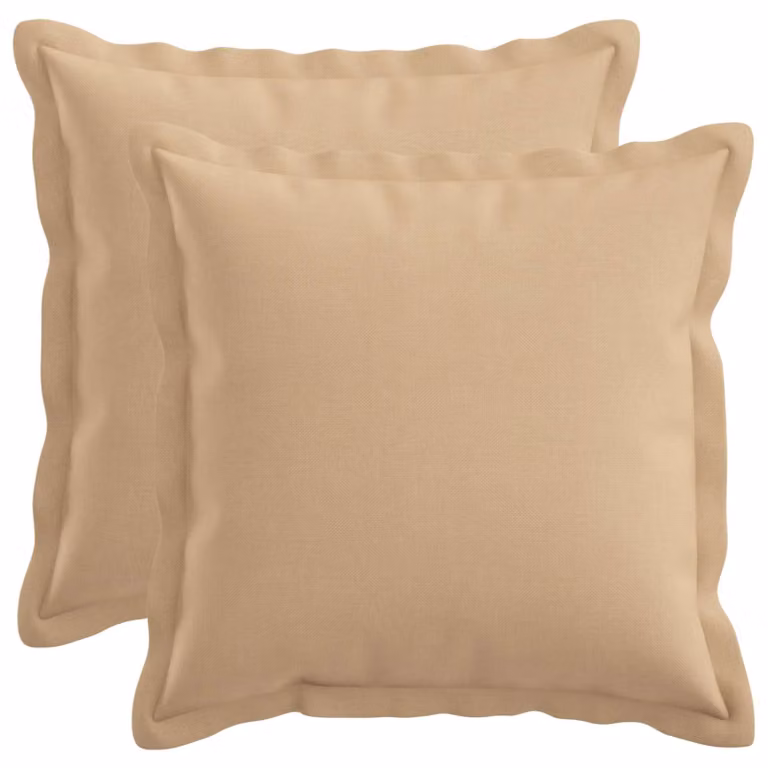 Set di 2 cuscini quadrati vidaXL HOUTEN in poliestere, colore beige