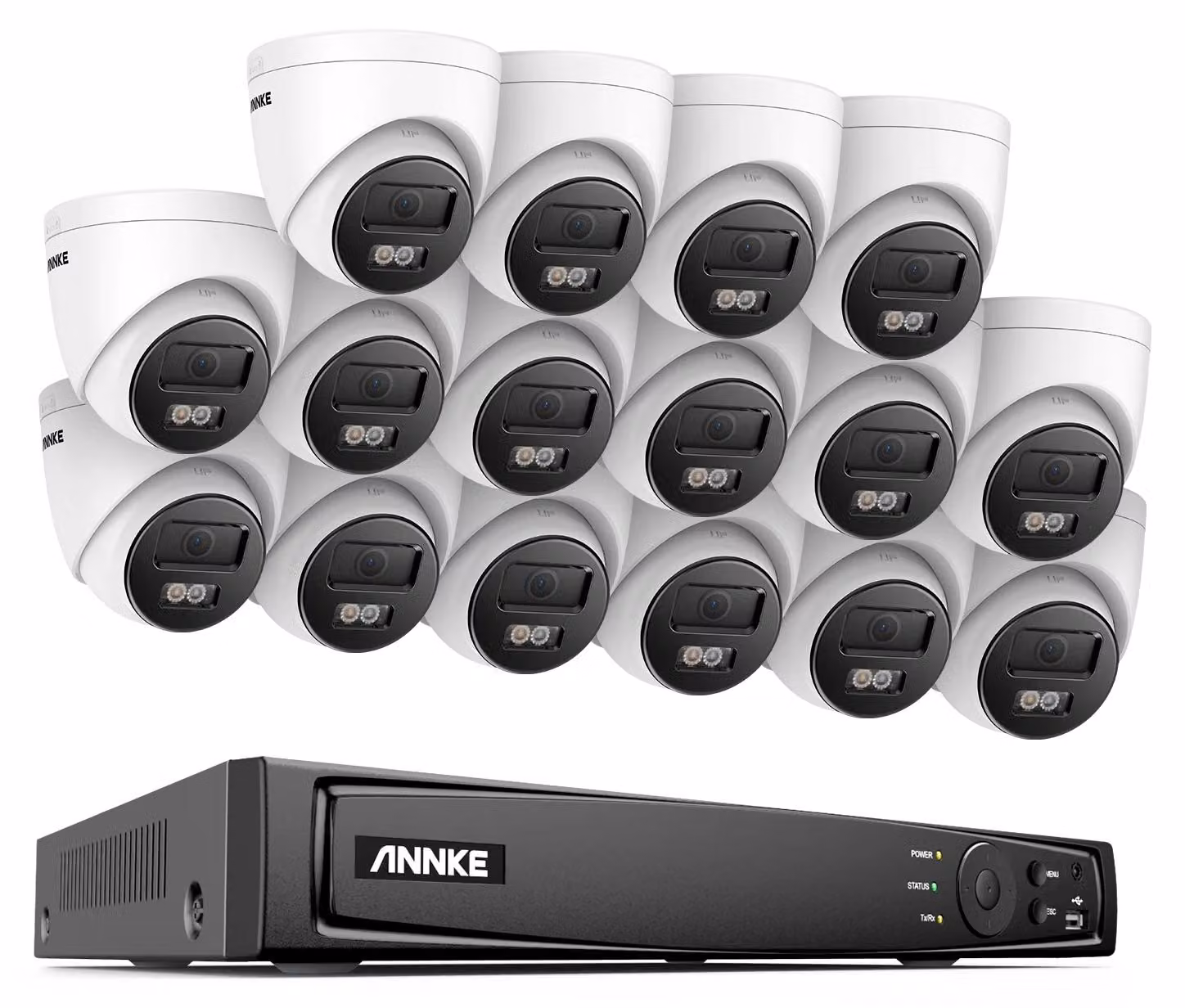 Telecamera di sicurezza - Telecamera IP - Telecamera di videosorveglianza - Telecamera di controllo - Kit di sicurezza NVR - 16 canali, risoluzione 4K Ultra HD