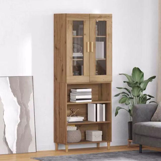 Credenza-Buffet-Armadio da cucina Rovere artigianale 69,5 x 34 x 180 cm 121625