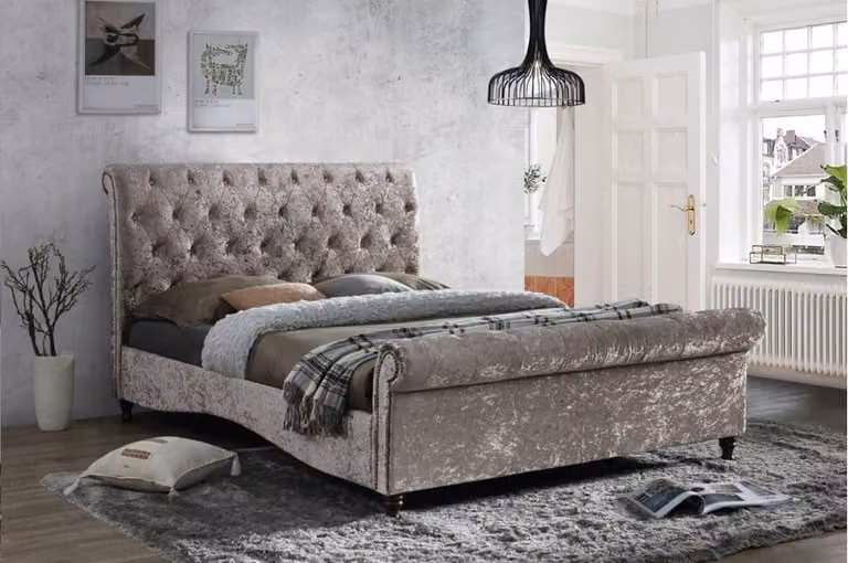 Luxus Chesterfield Knöpfe Betten Schlafzimmer Design Möbel Bett Doppel Hotel