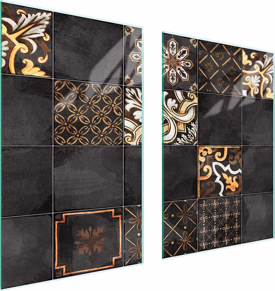 Piatto Di Protezione In Vetro Per Cucina 65X52 Mosaico