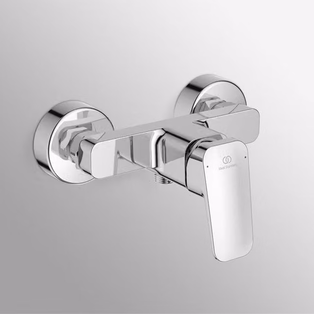 Rubinetto per doccia monocomando Ceraplan con getto laminare cristallino Ideal Standard in finitura cromo lucido
