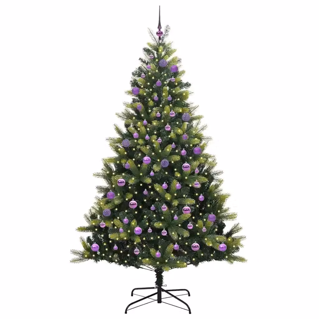 Albero di Natale artificiale verde vidaXL con 300 LED bianco caldo, Altezza: 180 cm – 2