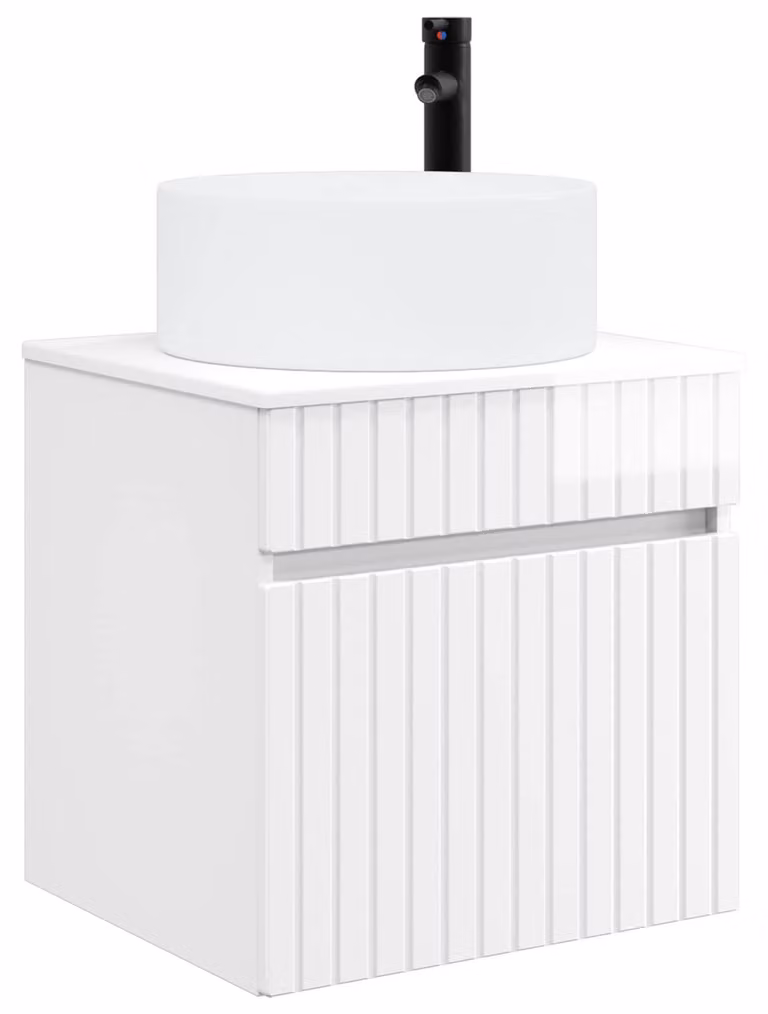 Mobile lavabo da parete Bianco Lucido 49 x 44,5 x 65,5 cm