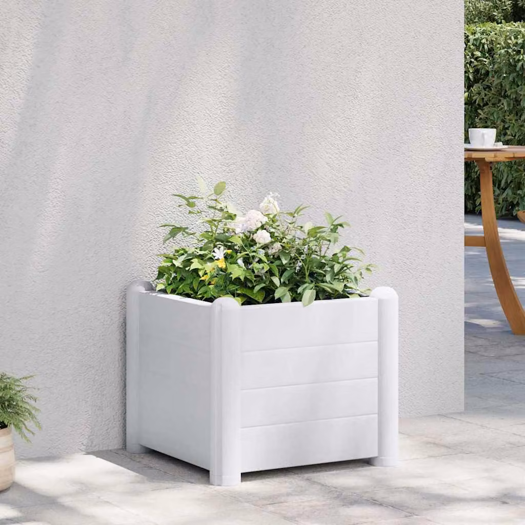 Letto rialzato da giardino vidaXL in plastica bianca L/P/H: 43 x 43 x 35 cm