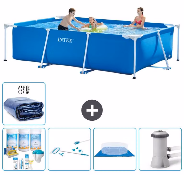 Piscina fuori terra rettangolare - 300x200x75 cm - 6 pezzi - Modello S20056