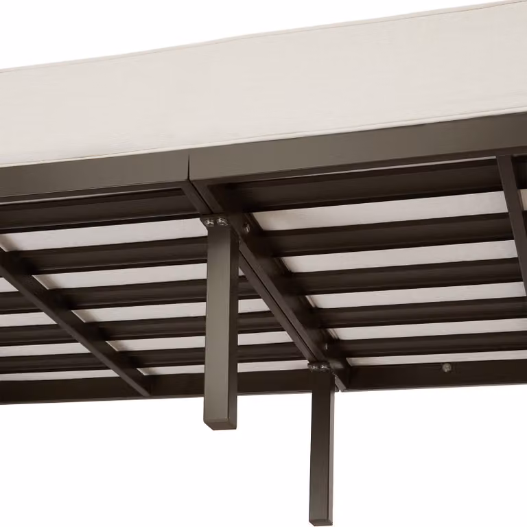 Divano da giardino Tectake Comosa a 3 posti con imbottitura in schiuma e coperture rimovibili, marrone e beige