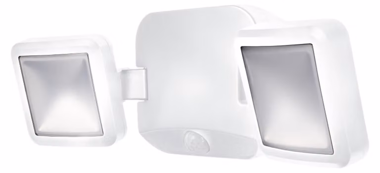 Faretti a batteria OSRAM, illuminazione esterna, bianco, 10W, 4000K, grado di protezione IP54, sensore di luce e movimento, alimentazione a batteria, facile installazione, 480 lm