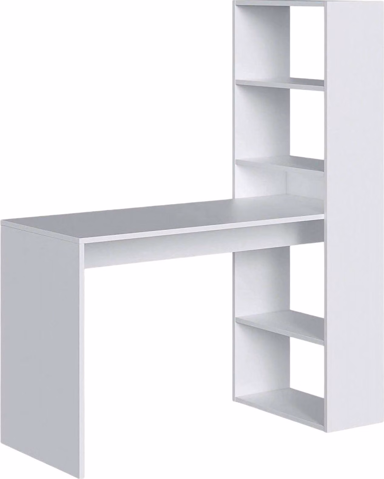 Scrivania Habitdesign con ripiano a giorno, modello Duplo, colore bianco