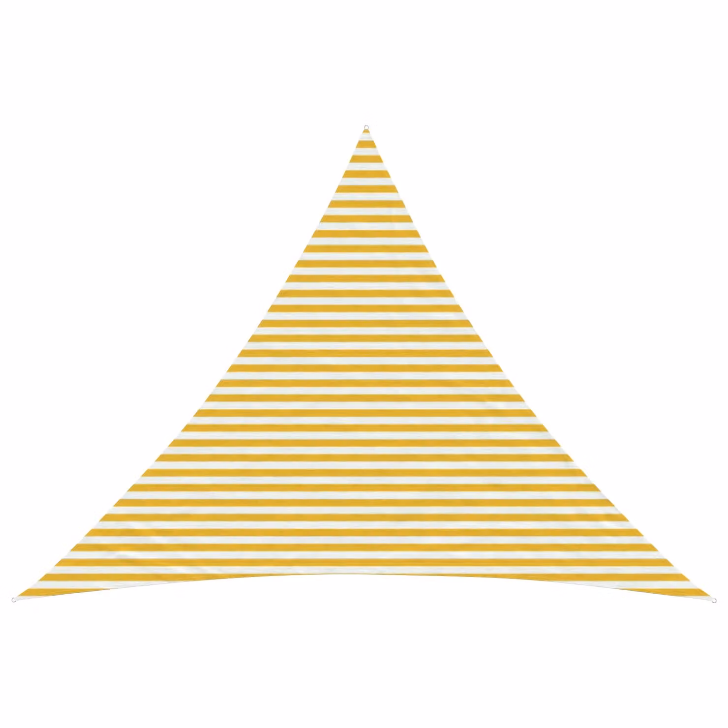 Telo Ombra Triangolare vidaXL in HDPE Giallo e Bianco L/P/H: 5 x 5 x 6 m