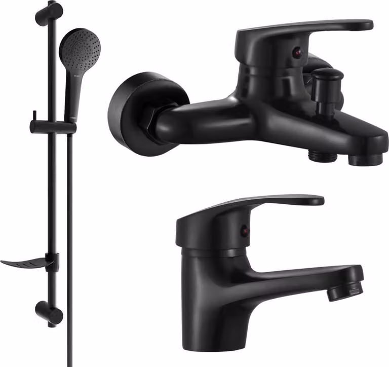 Mexen Erica DF05 set da bagno, nero - 746403DF05-70