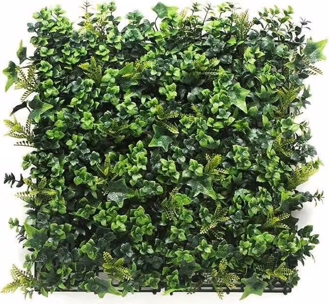 Siepe artificiale Mix Verty - 100 x 100 cm - Edera artificiale - Pannello murale - Schermo per la privacy del balcone