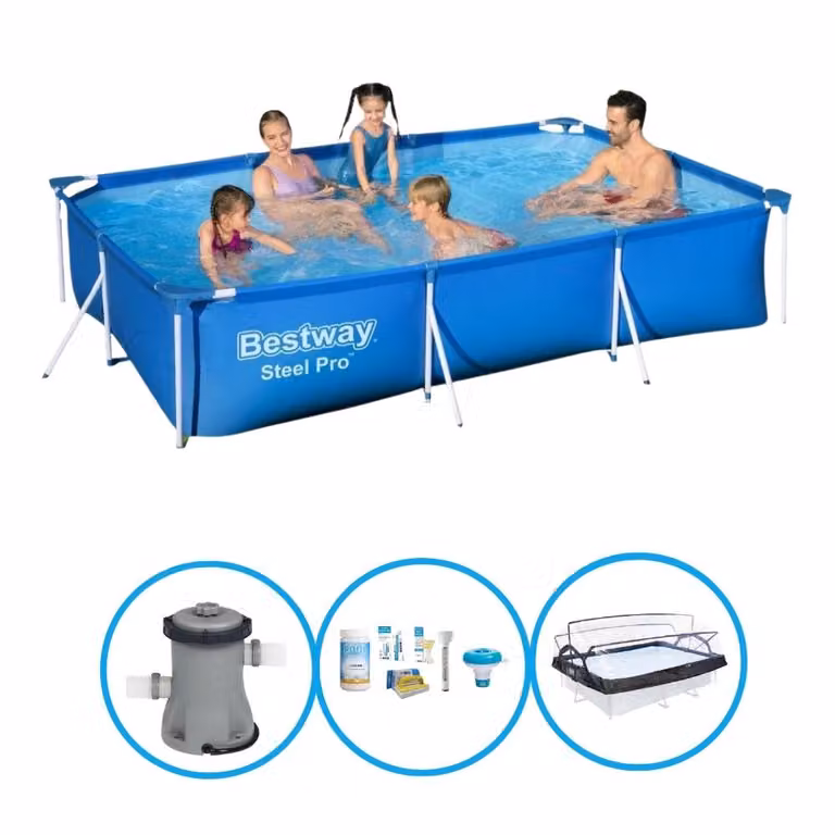 Bestway Pool Steel Pro - Accessori inclusi - 300x201x66 cm