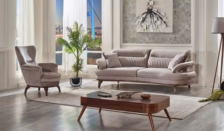 Sofagarnitur 2tlg Wohnzimmer Komplett 3+1 Sitzer Modern Design Polstermöbel