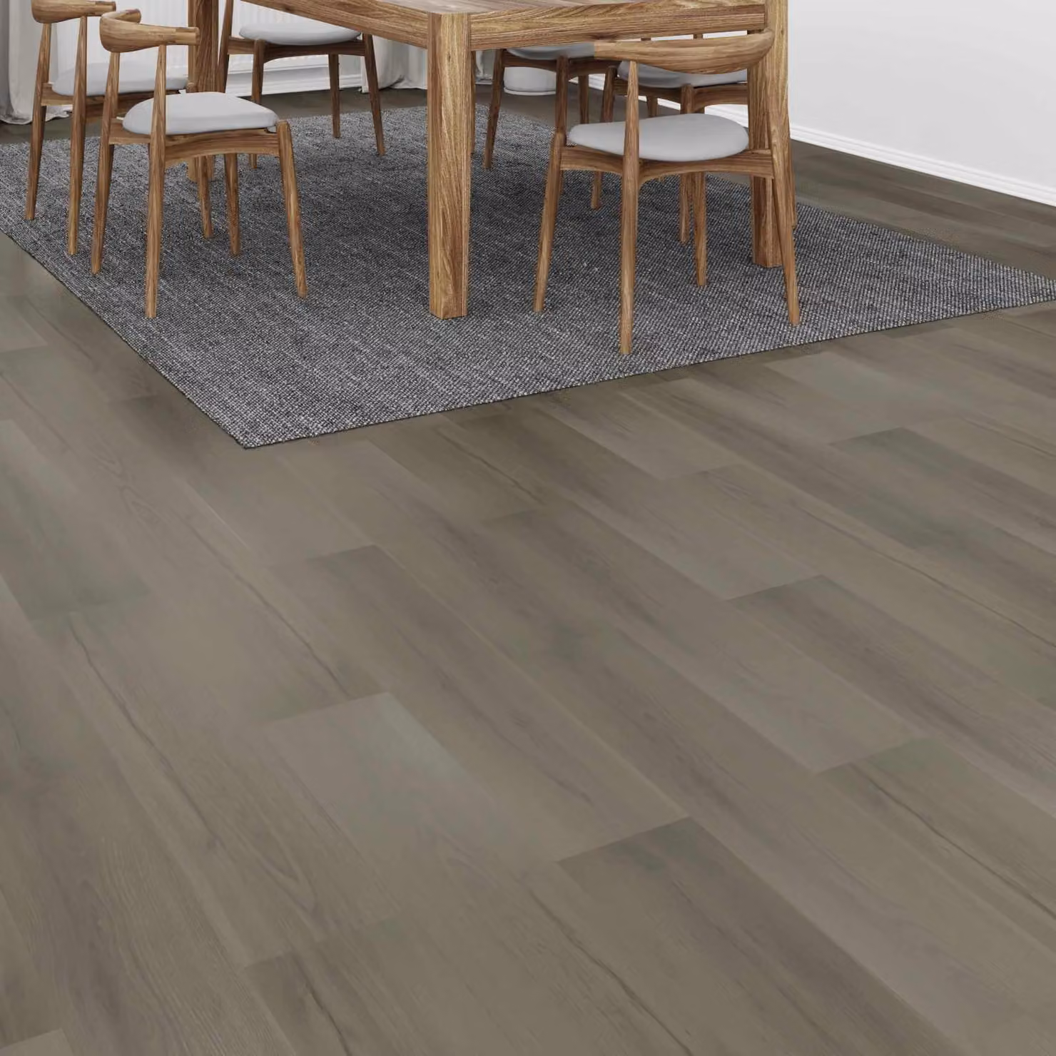 Pavimento in laminato effetto legno vidaXL, colore azzurro e grigio, confezione da 5 pezzi, L: 101 cm, P: 20 cm, H: 0,8 cm