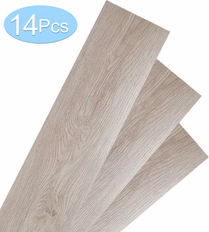 Pavimento vinilico Jopassy Tavola in PVC, laminato autoadesivo, 14 pezzi, circa 2m², Rovere bianco