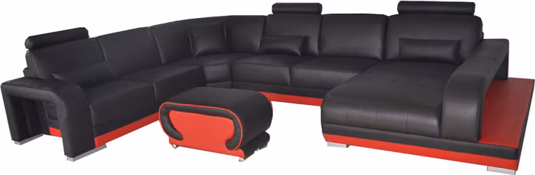 Sofa Ecksofa Design Polster Eckcouch Wohnlandschaft Eckgarnitur Couch U-Form +USB