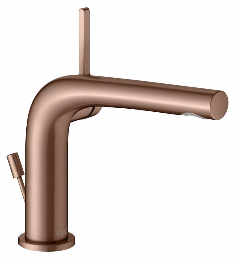 KEUCO EDITION 400 Mitigeur monocommandé pour lavabo 120, avec garniture d'écoulement, saillie 153mm, 51504290002, 51504290002