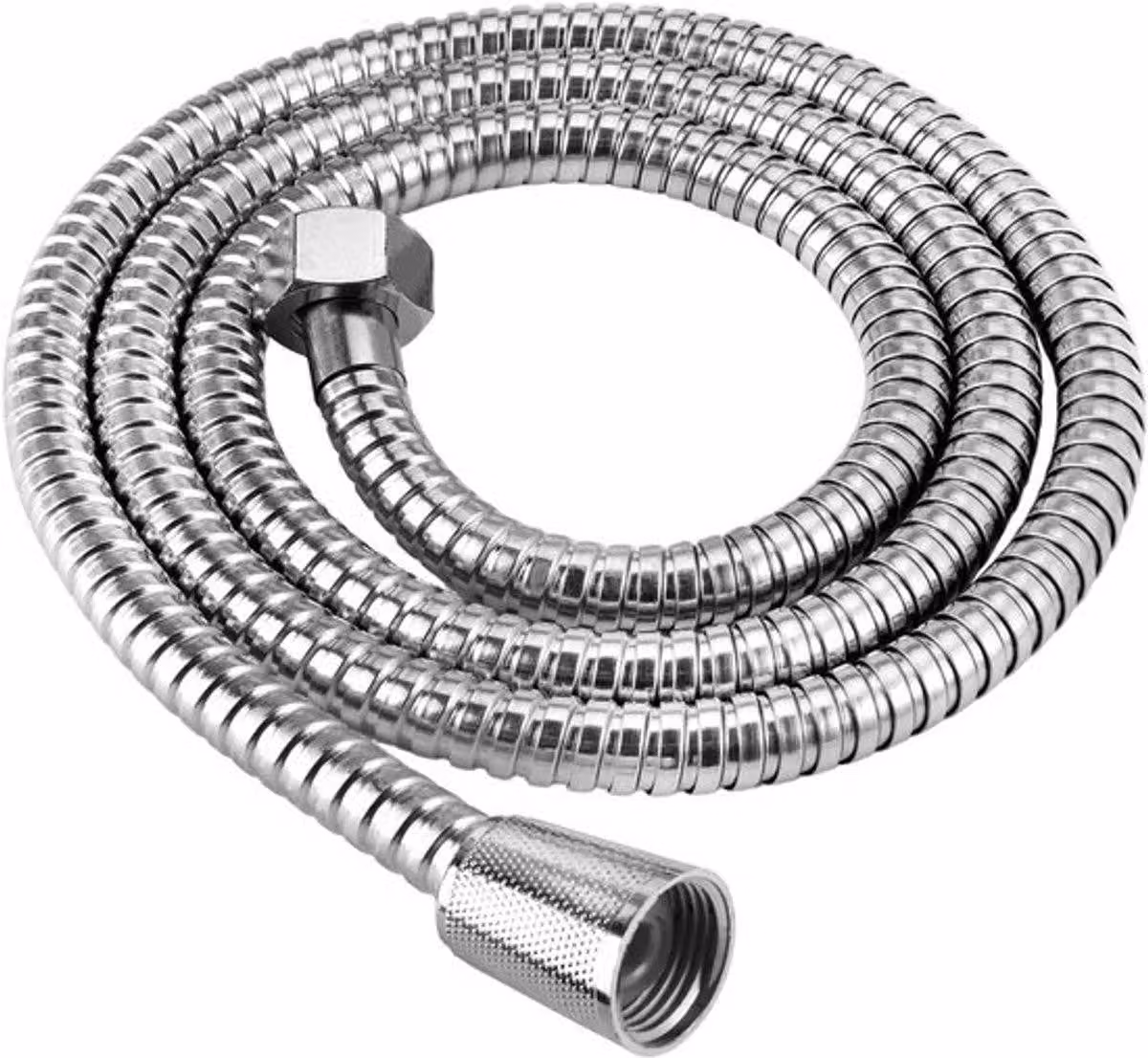 Tubo flessibile per doccia in acciaio inossidabile argentato, lungo 150 cm, ideale per bagni, resistente e anticorrosivo